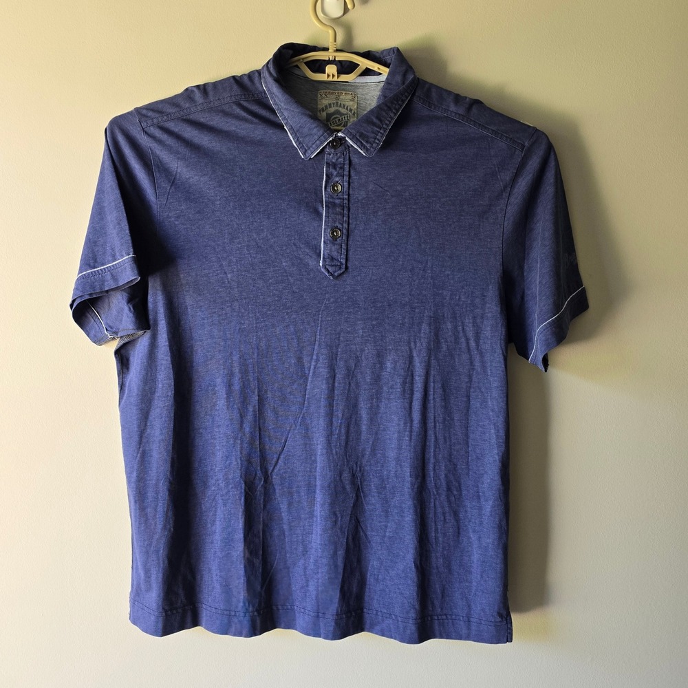 Tommy Bahama Polo Shirt Baseball Graphic Pima Cotton‎ Casual XL
